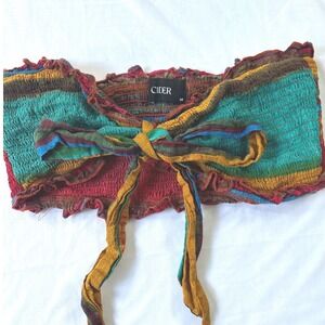 Cider Ruched‎ Stretchy Tube Top Size M